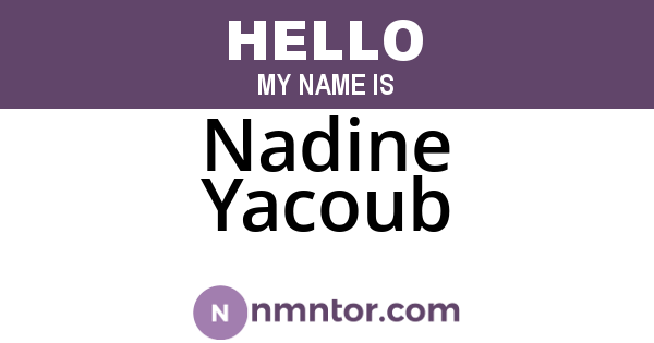 Nadine Yacoub