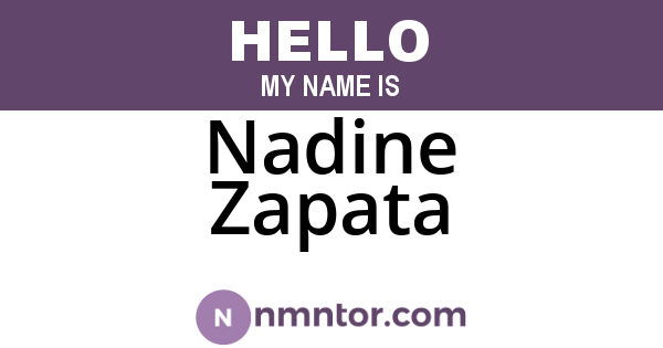 Nadine Zapata