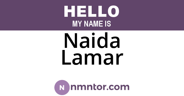 Naida Lamar