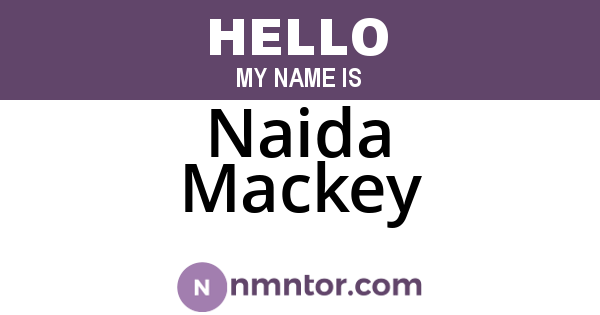 Naida Mackey