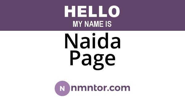 Naida Page