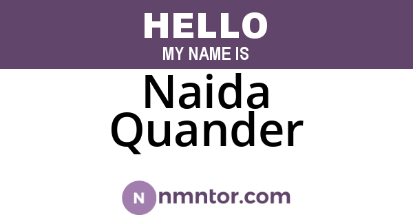 Naida Quander