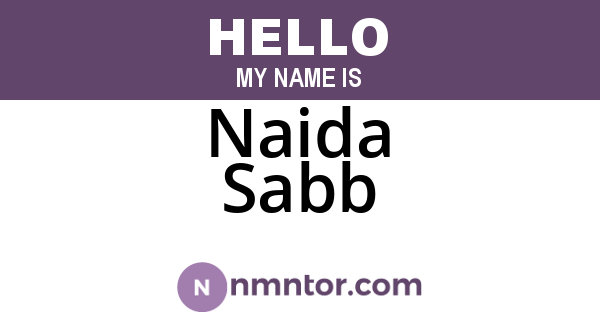 Naida Sabb