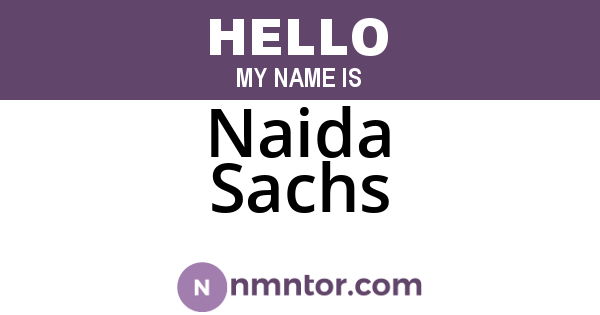 Naida Sachs