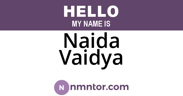 Naida Vaidya