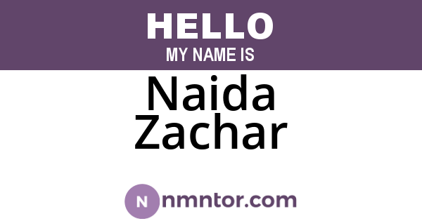 Naida Zachar