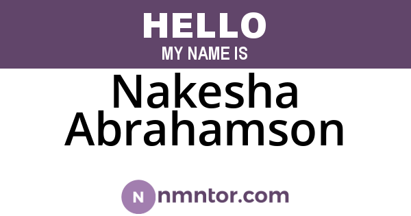 Nakesha Abrahamson