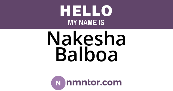 Nakesha Balboa