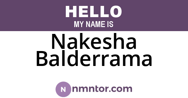 Nakesha Balderrama