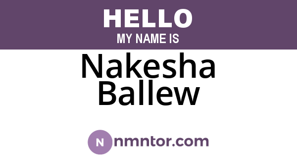 Nakesha Ballew