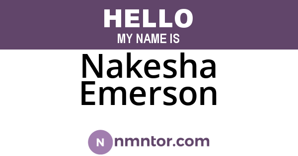 Nakesha Emerson
