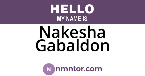 Nakesha Gabaldon