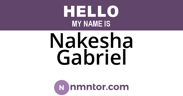 Nakesha Gabriel