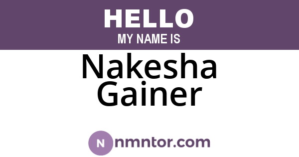 Nakesha Gainer