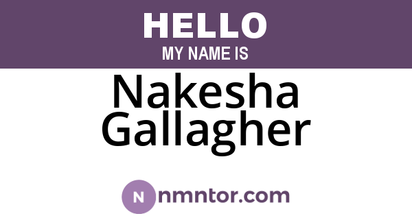 Nakesha Gallagher