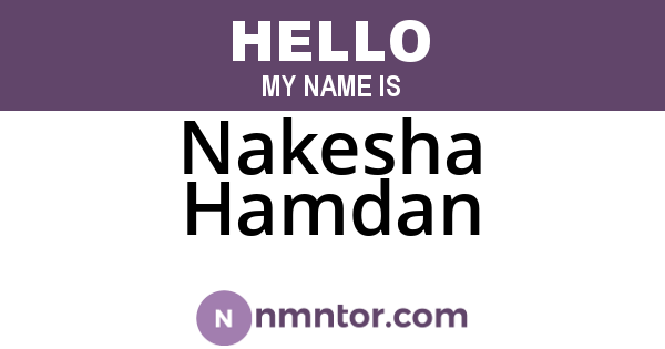 Nakesha Hamdan