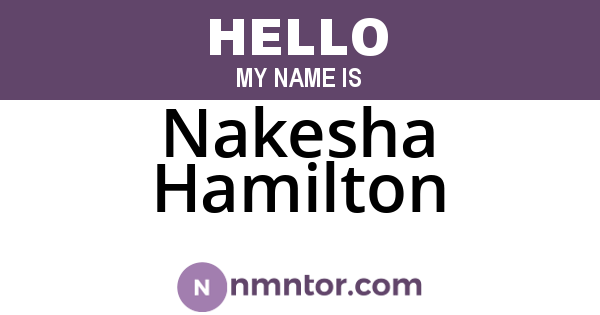 Nakesha Hamilton