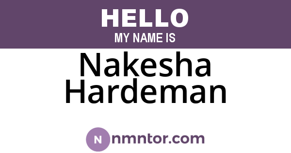 Nakesha Hardeman