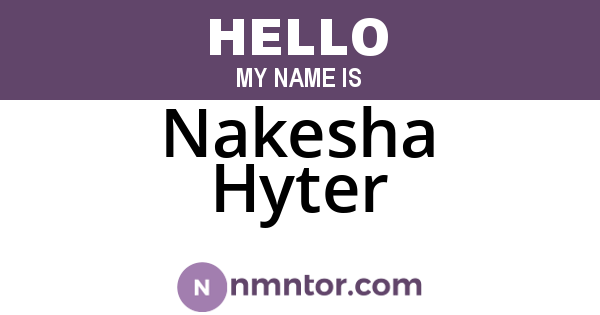 Nakesha Hyter