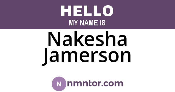 Nakesha Jamerson