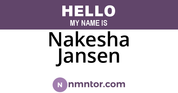Nakesha Jansen