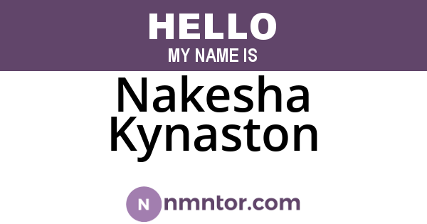 Nakesha Kynaston