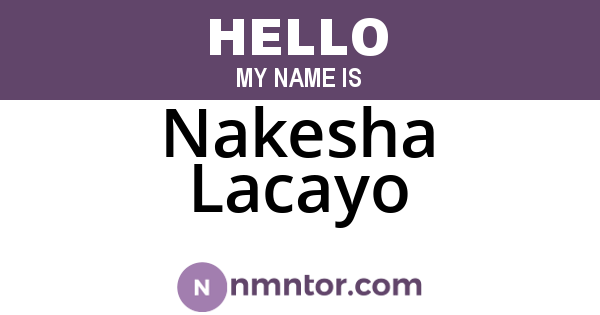 Nakesha Lacayo