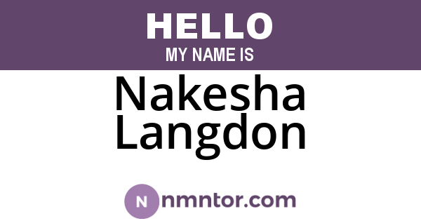 Nakesha Langdon