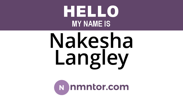 Nakesha Langley