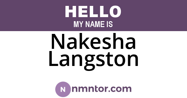 Nakesha Langston