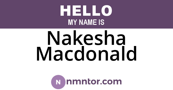 Nakesha Macdonald