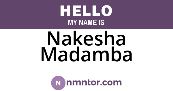 Nakesha Madamba