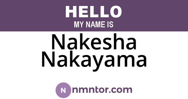 Nakesha Nakayama