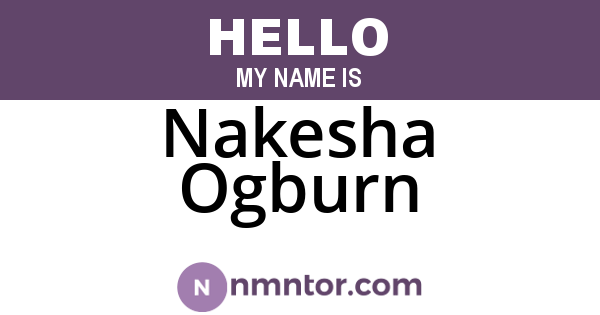 Nakesha Ogburn
