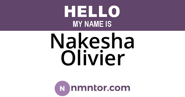 Nakesha Olivier