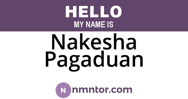 Nakesha Pagaduan