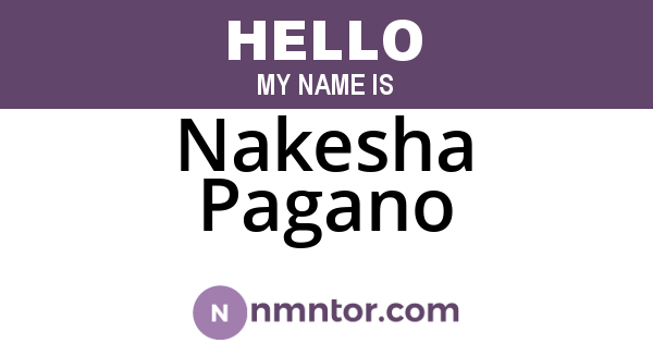 Nakesha Pagano