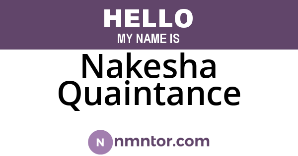 Nakesha Quaintance