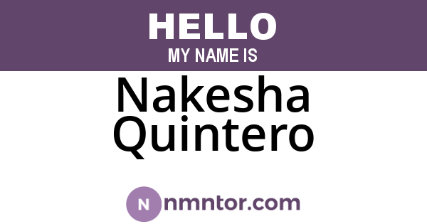 Nakesha Quintero