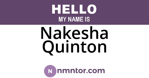 Nakesha Quinton