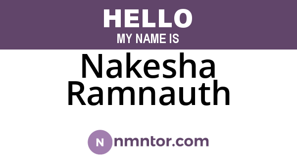 Nakesha Ramnauth