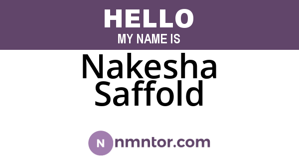 Nakesha Saffold