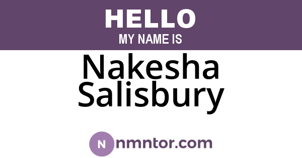 Nakesha Salisbury