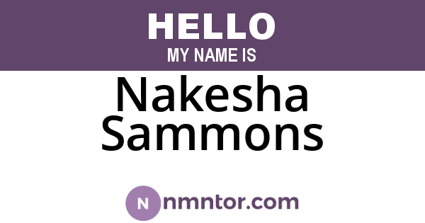 Nakesha Sammons