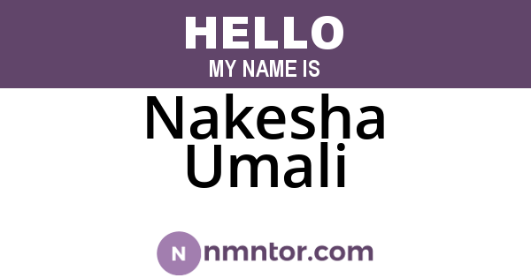 Nakesha Umali