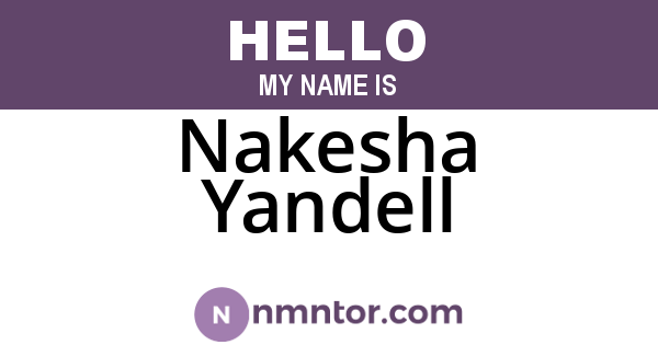 Nakesha Yandell