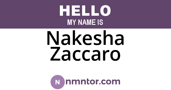 Nakesha Zaccaro