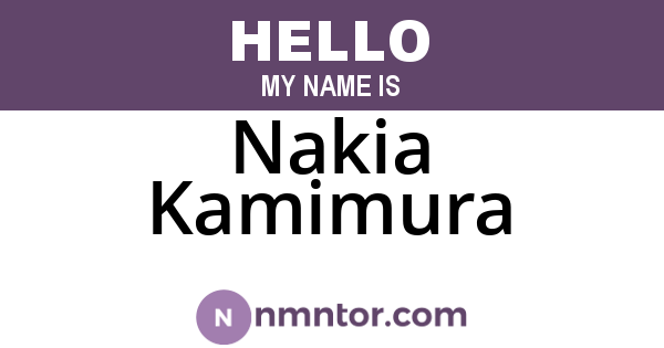 Nakia Kamimura