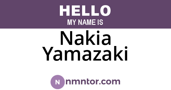 Nakia Yamazaki