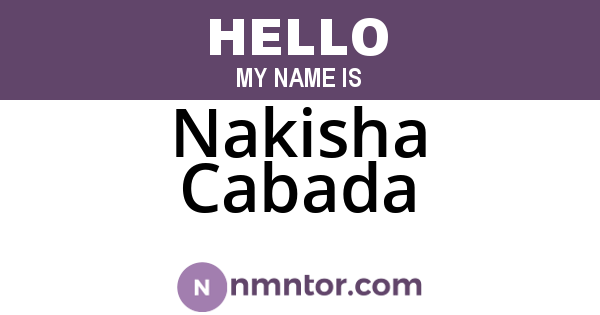 Nakisha Cabada